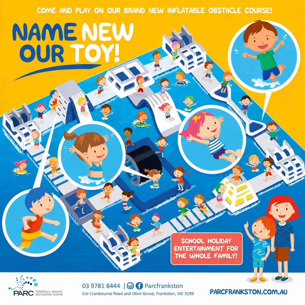 PARC Frankston school holiday campaign illustration by Paul Ikin